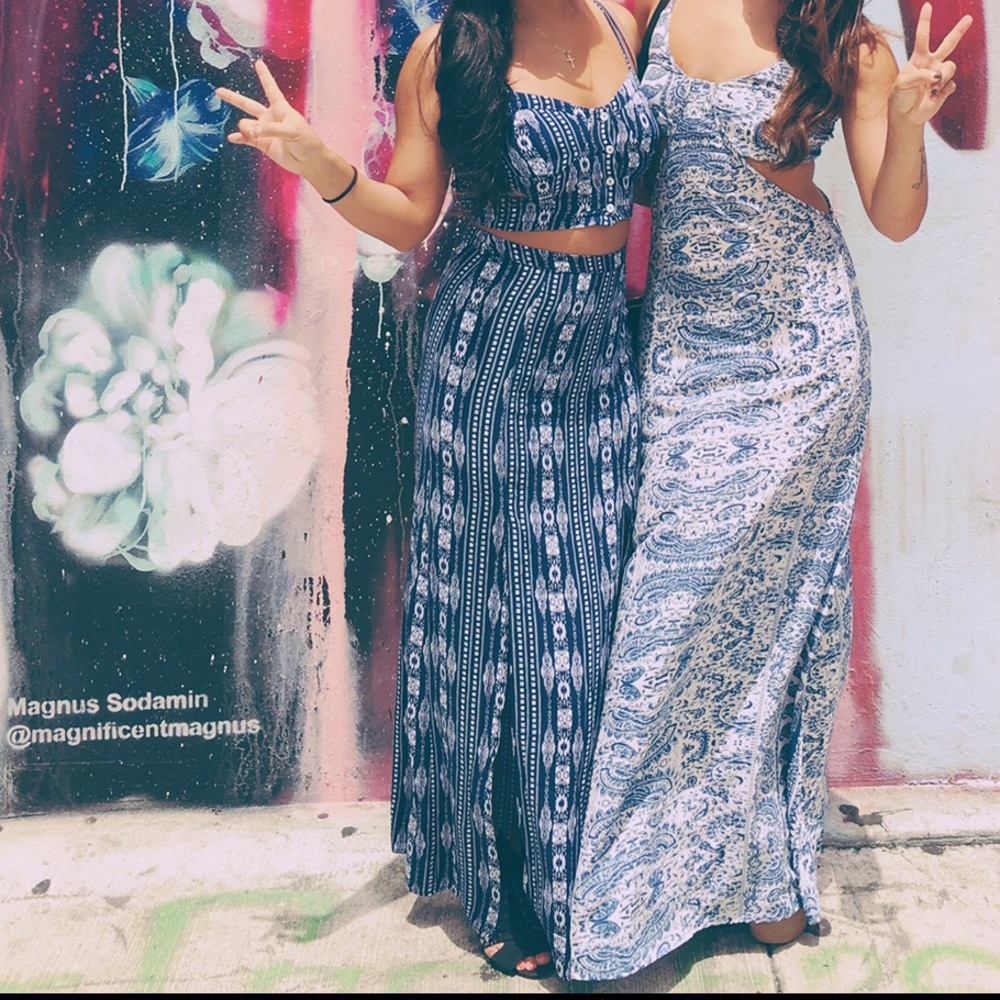 ❌SOLD❌ Two piece set- crop tank and maxi skirt